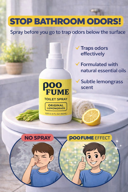 PooFume - 90ml Toilet Spray (Lemongrass)